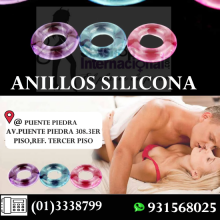 ANILLO SILICONA DE COLORES RETARDANTE Y ERECTOR SEXSHOP PTE PIEDRA 